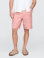 9" Linen-Cotton Easy Shorts