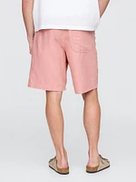 9" Linen-Cotton Easy Shorts