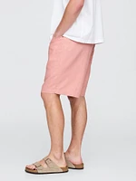 9" Linen-Cotton Easy Shorts