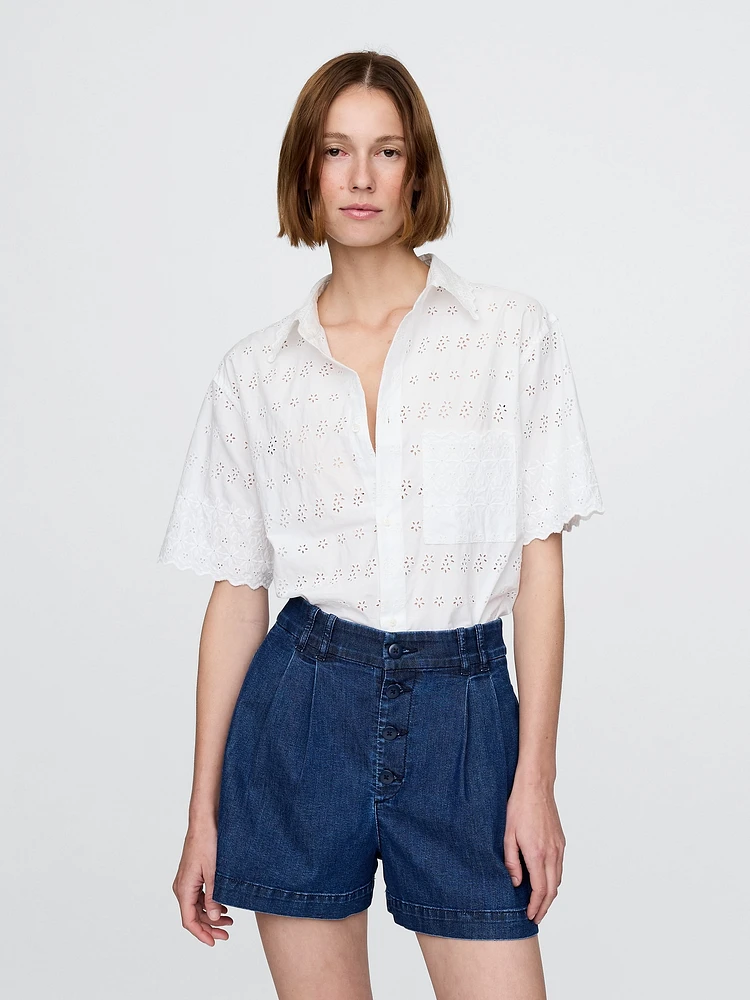 Gap × DÔEN Eyelet Shirt