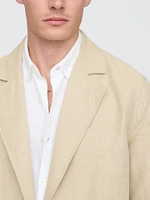 Relaxed Linen-Cotton Blazer