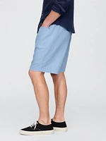 9" Linen-Cotton Easy Shorts