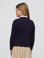 Kids Uniform Cardigan Sweater