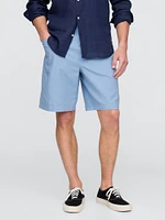 9" Linen-Cotton Easy Shorts