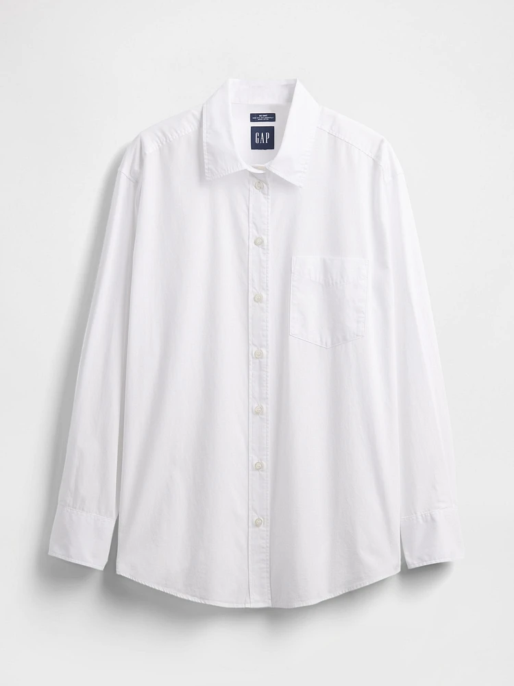 Organic Cotton Poplin Big Shirt