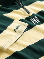 Gap × Malbon Logo Striped Polo Shirt