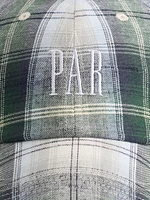 Gap × Malbon Linen-Cotton Logo Plaid Baseball Hat