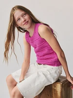 Kids Crochet Shell Tank Top