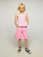 Kids Poplin Peplum Top