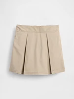 Kids Uniform Pleated Khaki Easy Skort