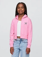 Lilo & Stitch Kids French Terry Cropped Zip Hoodie