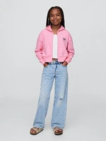 Lilo & Stitch Kids French Terry Cropped Zip Hoodie