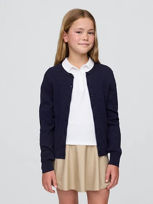 Kids Uniform Cardigan Sweater