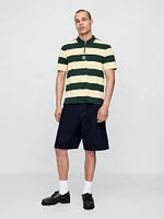 Gap × Malbon Logo Striped Polo Shirt