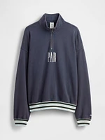 Gap × Malbon Heavyweight Logo Quarter-Zip Pullover