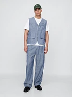 Gap × Malbon Herringbone Pleated Baggy Pants