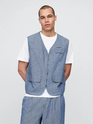 Gap × Malbon Herringbone Utility Vest