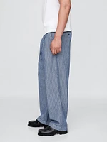 Gap × Malbon Herringbone Pleated Baggy Pants