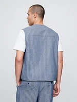 Gap × Malbon Herringbone Utility Vest