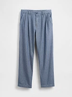 Gap × Malbon Herringbone Pleated Baggy Pants