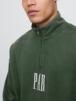 Gap × Malbon Heavyweight Logo Quarter-Zip Pullover