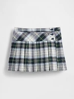 Gap × Malbon Linen-Cotton Plaid Pleated Mini Skort