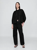 Sheer Button-Front Shirt