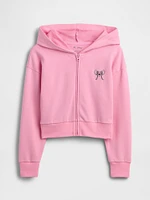 Lilo & Stitch Kids French Terry Cropped Zip Hoodie