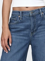 Mid Rise Cargo Baggy Jeans
