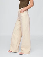 High Rise Stride Wide-Leg Cargo Jeans