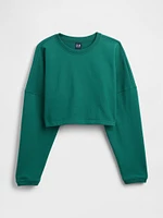 French Terry Oversized Cropped Sweatshirt