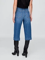High Rise Denim Culotte Jeans