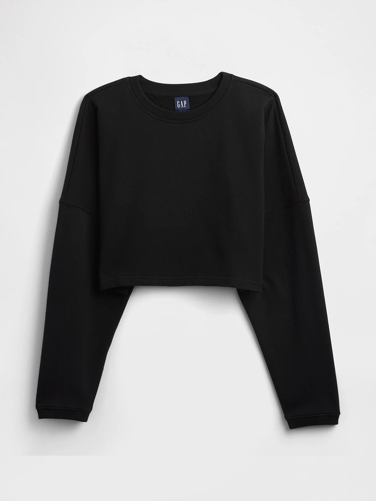 French Terry Oversized Cropped Sweatshirt