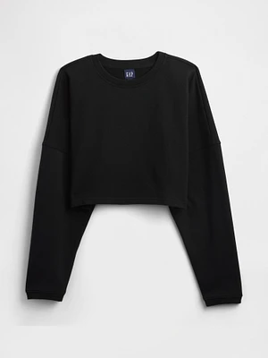 French Terry Oversized Cropped Sweatshirt