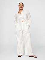 365 High Rise Linen-Blend Trousers