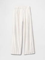 365 High Rise Linen-Blend Trousers