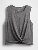 GapFit Breathe Twist-Front Tank Top