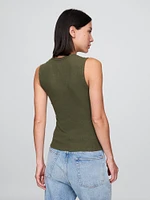 Sheer Modern Rib Tank Top