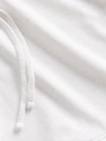 Linen-Blend Ruffle PJ Shorts