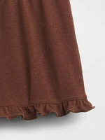 Linen-Blend Ruffle PJ Shorts