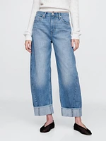 High Rise Barrel Jeans