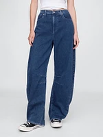 High Rise Knit Horseshoe Jeans