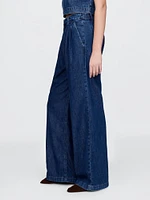 365 High Rise UltraSoft Pleated Denim Trousers