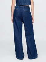 365 High Rise UltraSoft Pleated Denim Trousers