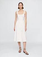 Eyelet Scoop Neck Dress
