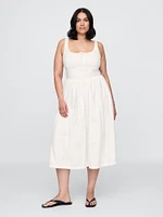Eyelet Scoop Neck Dress