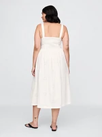 Eyelet Scoop Neck Dress