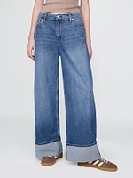 Mid Rise Cargo Baggy Jeans