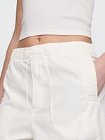 Mid Rise Barrel Parachute Pants