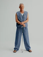 Gap × Malbon Herringbone Pleated Baggy Pants